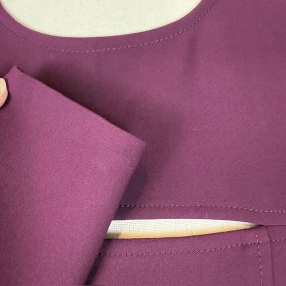 Likely Keller Long Sleeve Mini Dress Purple Plum Bodycon Sheath Cutout Size 4 - Picture 5 of 14